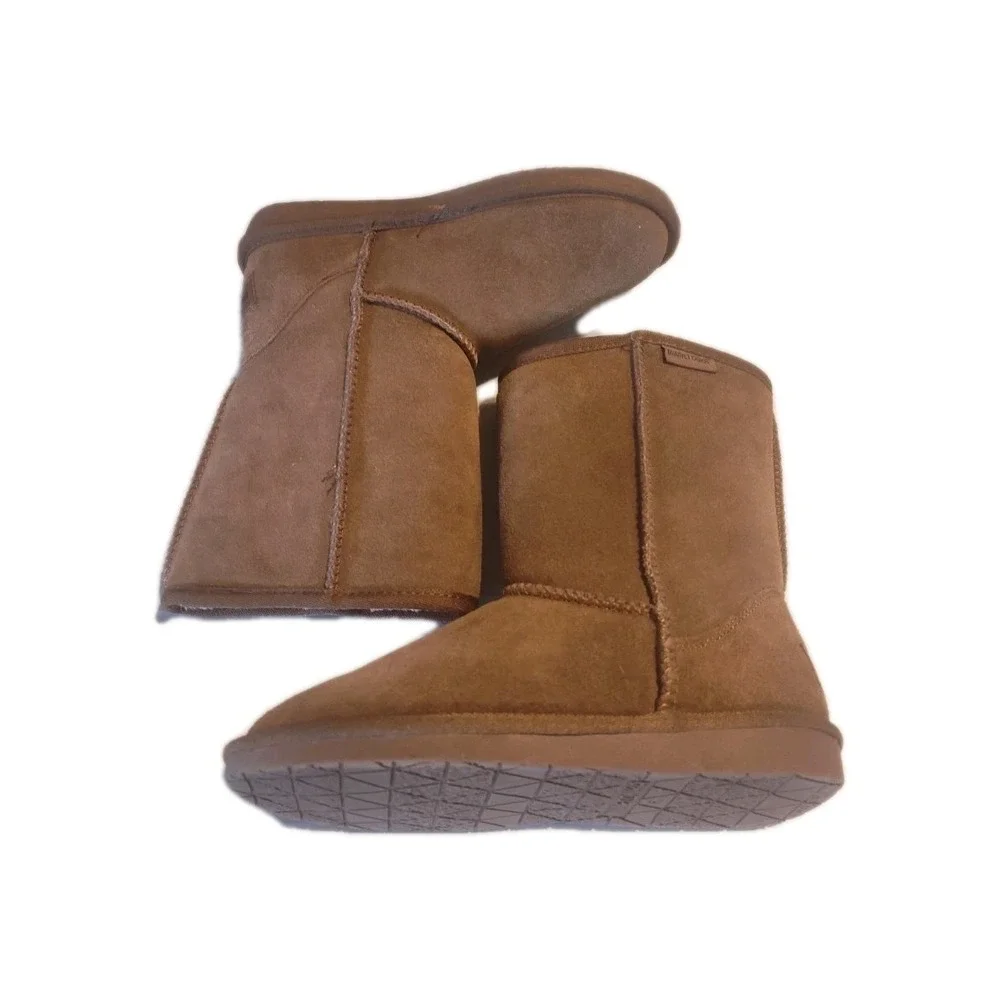Minnetonka Olympia Short Sheepskin Leather Boots | Women's 6m